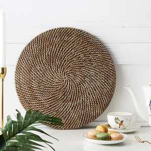 Manteles Individuales de ratán hechos a mano para decoración, manteles individuales artesanales de algas marinas, posavasos, proveedor de Vietnam, gran oferta - Product Image 6