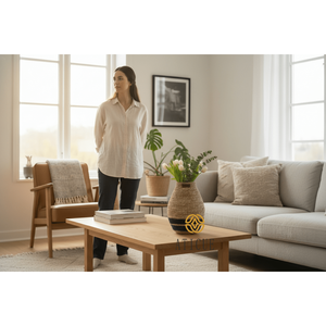 ATICUE Handcrafted 5x13 Inch Surahi Shape Planter <b>Basket</b> <b>Small</b> Open Multipurpose Decorative Storage <b>Basket</b> for Flower Pot - Product Image 2