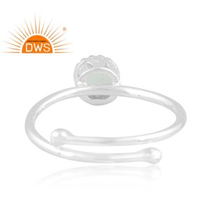 Dernière tendance argent Sterling fin naturel arc-en-ciel lune pierre gemme bague empilable bijoux personnalisés pour les femmes cadeau pour elle - Product Image 4