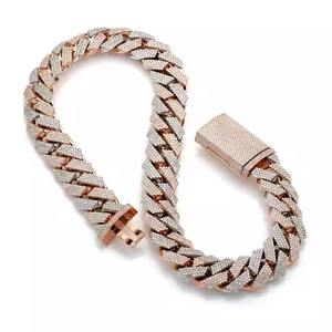 Collier cubain à maillons de chaîne multicolore lourd de 14mm plaqué or véritable personnalisé pour hommes - Product Image 2