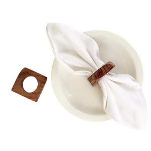 Vaisselle écologique ronds de serviette de table de qualité supérieure ronds de serviette en bois design carré porte-mouchoirs pour restaurant et usage domestique - Product Image 4