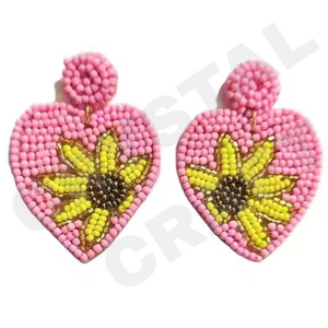 Pendientes de cuentas vintage Hocus Pocus para mujer patriótico naranja blanco azul para bodas o día conmemorativo - Product Image 6