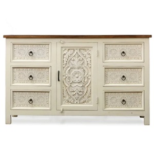 Gabinete de almacenamiento para sala de estar de madera maciza de lujo moderno de alta calidad, 6 cajones, tamaño de Color personalizable para el hogar, Bar, oficina, escuela - Product Image 2