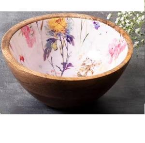 Tazón de Madera con Acabado Esmaltado de Alta Calidad para Servir Frutos Secos Decorativos en Mesa de Hotel a un Precio Económico - Product Image 4