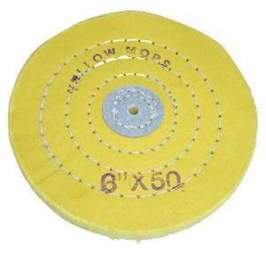 Buffes en mousseline jaune de haute qualité, cousues, 5 pouces x 40 plis, pour outils de bijouterie, vente en gros, prix le plus bas, meilleur produit pour la bijouterie - Product Image 1