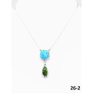 Collier artisanal multi-bordures inspiré du sud-ouest, en turquoise et argent sterling - Product Image 2