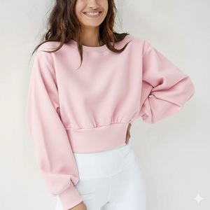 เสื้อครอปฮู้ดดี้ผ้าฟลีซพิมพ์ลายด้านหน้าสำหรับฤดูหนาว ปี 2025 คุณภาพสูง ผลิตจากผ้าฝ้าย 100% ไซส์พลัสสำหรับผู้หญิง - Product Image 3