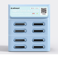 Kiosco de Alquiler de Baterías Portátiles Apilables de 8 Ranuras con POS, Carga Rápida de 45W, Batería de Litio-Polímero y USB para Negocios