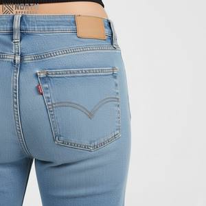 <b>Women's</b> Mid Waist Summer Straight Denim <b>Jeans</b> Casual Style Custom Printed Pocket Breathable Quick Dry High Fashion Pant - Product Image 6