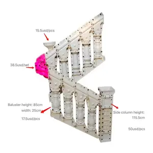 热卖ABS塑料混凝土楼梯栏杆栏杆支柱模具混凝土铸造模具