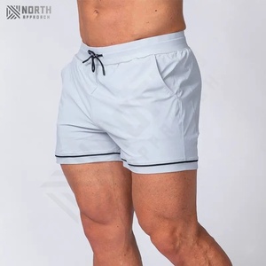 Pantalones Cortos Deportivos Casuales de Verano para Hombre, de Alta Calidad, Ecológicos, Sólidos, para Gimnasio, Entrenamiento, con Logotipo Personalizado, de Poliéster y Algodón Transpirable - Product Image 3