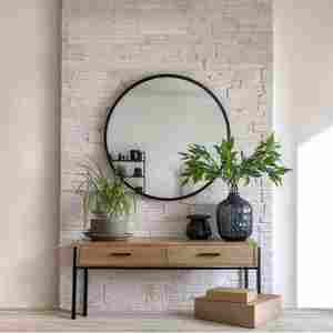 Vente en gros Petit miroir rond sans cadre Miroir mural décoratif à bords biseautés - Product Image 6