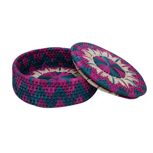 Olla de almacenamiento de mimbre hecha a mano, olla patari tejida a mano, olla caliente de ratán de palma datilera - Product Image 2