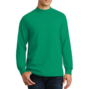 Chemise à col roulé à manches longues personnalisée pour hommes Vêtements décontractés OEM ODM Pull en tissu doux Haut de superposition d'hiver - Product Image 5