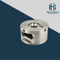 Boîtier en aluminium usiné avec précision par VMC, corps cylindrique, cavité interne, fenêtre latérale, alésage fileté, trous de montage, OEM industriel