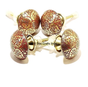 Dernier bouton en laiton armoires de cuisine meubles bouton et poignée meubles konb armoire poignées de haut classement vendeur de bouton de porte - Product Image 3