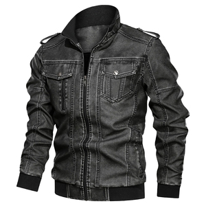 Veste en toile lavée de style denim unie de grande taille pour homme, de haute qualité, 100% coton, best-seller pour l'hiver - Product Image 1