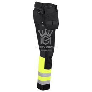 Hi VIS กางเกงใส่ทำงานขายาวของผู้ชายแบบตรงลายทางโค้งตามสั่ง - Product Image 4