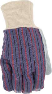 ถุงมือหนังแท้สีเทาแบบขายส่ง ลายทางสีน้ำเงิน ฝ่ามือสองชั้น สำหรับงานเชื่อมโลหะและอุตสาหกรรม สำหรับผู้ชาย - Product Image 2