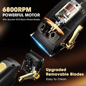 Tondeuse à barbe professionnelle pour hommes avec écran LCD, rasoir électrique à lame en T et grille de rasage, alimenté par piles - Product Image 6