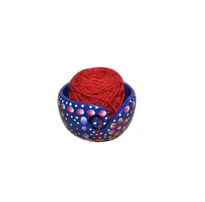 Natural Handmade de madeira e impresso Yarn Bowl Storage Bowls para Crochet Knitting personalizado Yarn Bowl para venda