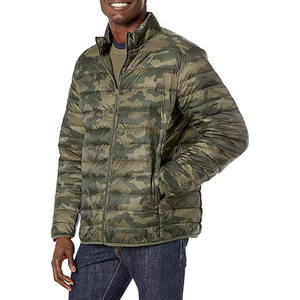 Veste d'hiver pour homme style col bulle, 100% polyester, vêtement décontracté avec logo sur le devant, vente en ligne - Product Image 1