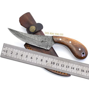 มีดล่าสัตว์เหล็กดามัสกัสปรับแต่งได้192ชั้นใบมีดปลอมทำจากไม้โรสวู้ดแปลกใหม่ทำด้วยมือทำจากหนังรูปแบบการบิด HRC 58-62 - Product Image 3