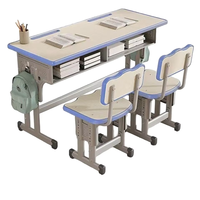 Ensemble bureau et chaise pour étudiant unique de haute qualité meubles en métal pour écoles et salles de classe banc en gros