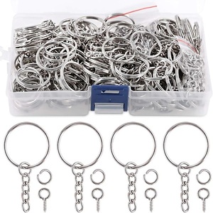 450 Pcs Sliver <b>Key</b> Chain <b>Rings</b> Kit <b>Key</b> Chain With Jump <b>Ring</b> With Screw Eye Pins Bulk for Jewelry Findings Making - Product Image 2