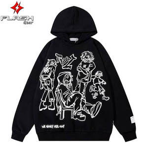 Modelo de moda 450GSM Lavado en blanco Sudadera con capucha de algodón de alto peso Pintura en aerosol Sudaderas con capucha de gran tamaño Oem Logo - Product Image 2