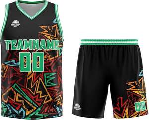 ชุดเครื่องแบบบาสเก็ตบอลของผู้ชายกางเกงขาสั้นฤดูร้อนพิมพ์ลายตามมาตรฐาน bsci - Product Image 5