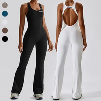 Combinaisons de sport pour femmes les plus vendues, en spandex/nylon, sans couture, col en V, séchage rapide, respirantes, confortables, pour le yoga et l'entraînement