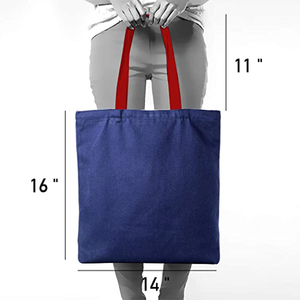 Unisex Custom Colors Recyclable Cotton Tote Bag Simple Eco Friendly Reusable <b>Canvas</b> Bag Grocery Shopping Bags - Product Image 3