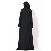 Luxe noir femmes modeste Maxi robe 2025 élégant pétales Abaya Sequin perlé prière musulman traditionnel tenue tunique gilet