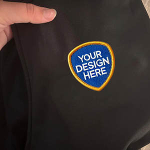 Patch brodé personnalisé de haute qualité, motif cœur et fleur sur toile, à coudre, élégant pour vêtements, sacs à dos, chapeaux – Personnalisez votre logo - Product Image 3