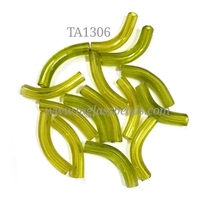 Perles en verre courbées artisanales |   Perles Bugle en verre soufflé de 30 mm, couleurs mélangées, pour la création professionnelle de colliers et de bracelets (personnalisables)