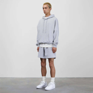 Sudadera con capucha gruesa de gran tamaño de algodón 100% Unisex diseñador de Invierno en Blanco de gran tamaño logotipo personalizado bordado tirar sólido tejido impermeable - Product Image 3