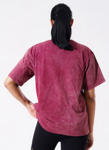 Peso pesado de alta calidad 100% algodón lavado ácido camisetas de gran tamaño Boxy peso pesado personalizado desgastado mujeres camisetas - Product Image 5