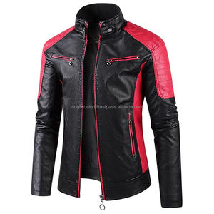 Veste de motard en cuir véritable de haute qualité pour l'hiver, style café racer, manches longues, respirante, logo avant vintage - Product Image 3