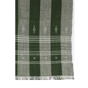 Manta de invierno con diseño de rayas tejidas a mano de lana 100%, estilo a cuadros acogedor con patrón bordado para sofá cama, calidad de exportación - Product Image 6