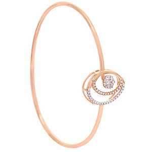 Lujosa y elegante pulsera y brazalete de diamantes circulares de oro, ¡un accesorio que te encantará! - Product Image 1