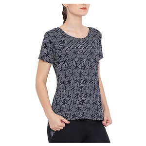 Ladies Gym <b>Yoga</b> Workout Clothing Running Shirts New Design Sublimation Printed Short Sleeve Slim Fit Made of Mesh Fabric - Product Image 6