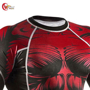 ชุดกีฬา MMA โพลีเอสเตอร์ระบายอากาศได้ดีผ้าสแปนเด็กซ์ป้องกันผดผื่นสีพื้นเรียบออกแบบได้ตามต้องการ - Product Image 5