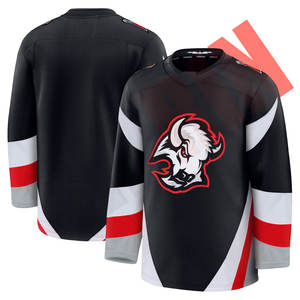 Jersey de Hockey Profesional Personalizado Sublimado Premium de Sibrin para el Equipo de Buffalo de EE. UU. |   Secado Rápido 100% Poliéster |   Ropa de Hockey sobre Hielo de EE. UU. - Product Image 4