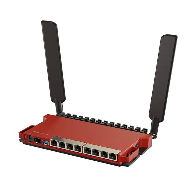 MikroTik L009 Wi-Fi Router L009UiGS-2HaxD-IN, 2,4GHz, AX600 Wi-Fi6, 8x RJ45 1000Mb/s, 1x 2.5Gb/s SFP