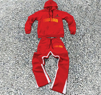 Survêtement respirant surdimensionné personnalisé 100% coton pour hommes, ensemble de jogging ample avec coupe-vent pour survêtements d'hiver