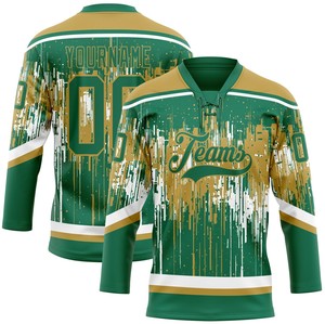 Custom Team Lace Neck Ice Hockey Jersey 100% Polyester Quick Dry Anti-Bacterial Team Name/Numbers High Quality Unisex Factory - Product Image 5