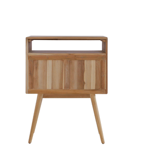 Mueble de Bar Minimalista de Madera de Teca Maciza para Interiores con Dos Puertas Elegantes para Decoración del Hogar - Product Image 5