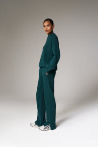 Sudadera verde de calidad superior para mujer, cuello redondo, lavado, detalle de costura clásica, sudadera para mujer, sudaderas de entrenamiento y sudaderas para mujer - Product Image 4