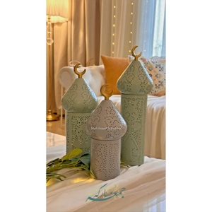 Royal Look Grey Colors Islamic Ramadan Eid Ul Fitr Lighting Decoration <b>Candle</b> <b>Lanterns</b> Tabletop & Floor <b>Lanterns</b> - Product Image 4